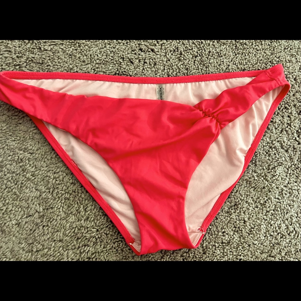 Hot pink bikini bottoms only